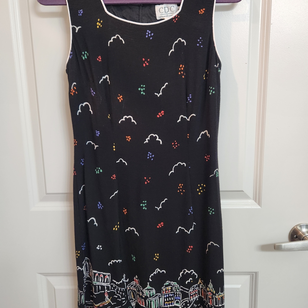 Vintage CDC Black Sleeveless Dress